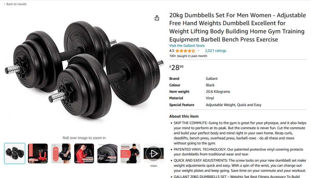 amazon dumbbells